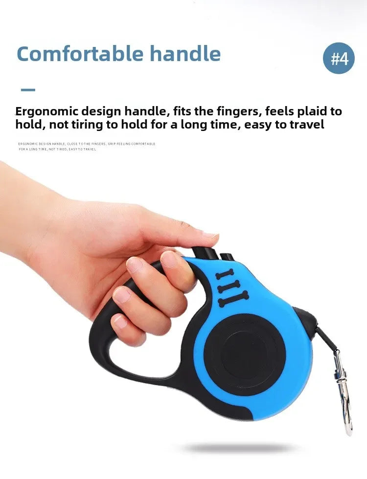 Retractable Nylon Dog Leash – 3M/5M Durable Automatic Lead